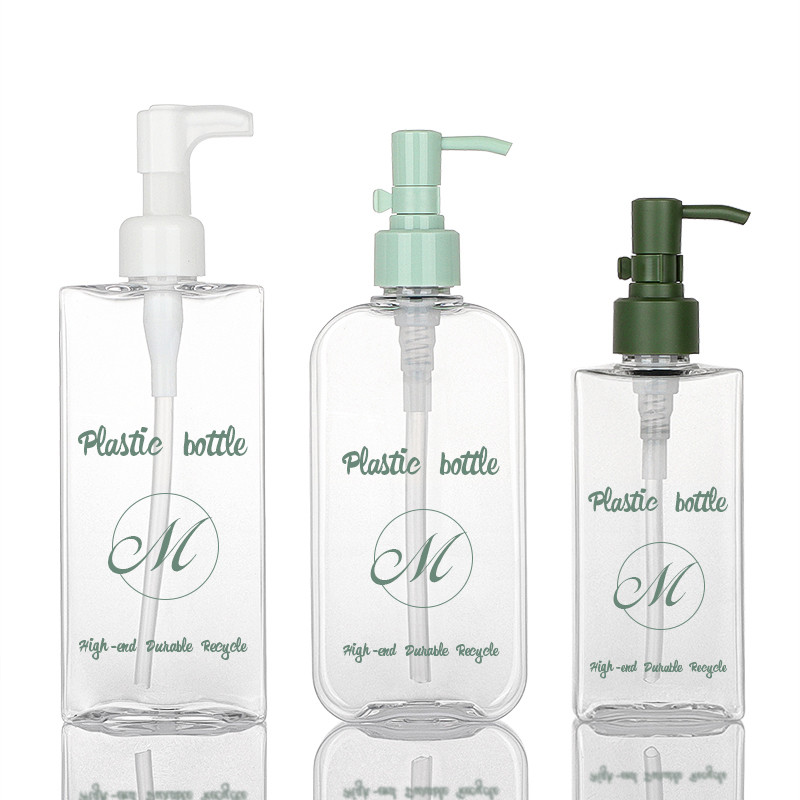250ml transparent essential oil cleaner empty toner soap serum skincare lotion plastic bottle