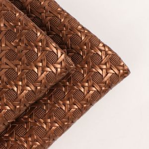 PVC Shiny Embossed Nest Pattern Synthetic Artificial Leather Fabric for Car