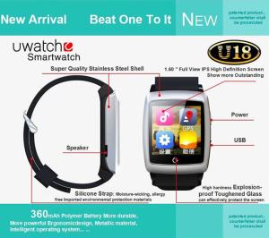 China Hot U18 Smart Wrist Watch Sport smart watch Bluetooth Mobile Phone Andriod Smart Watch factory