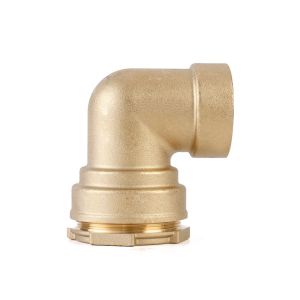 China Compression Brass Tube Fitting Push Connector Natural Color on sale
