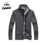 Full Zip Male Cardigan Clothing Zip Up Thicken Utility Knit Large Size Men Men's