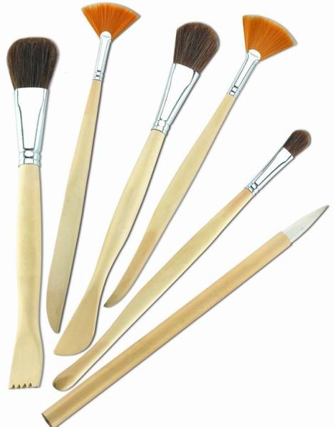 Synthetic & Wool & Mixture Hair Artist Painting Brushes Set Aluminium Ferrule