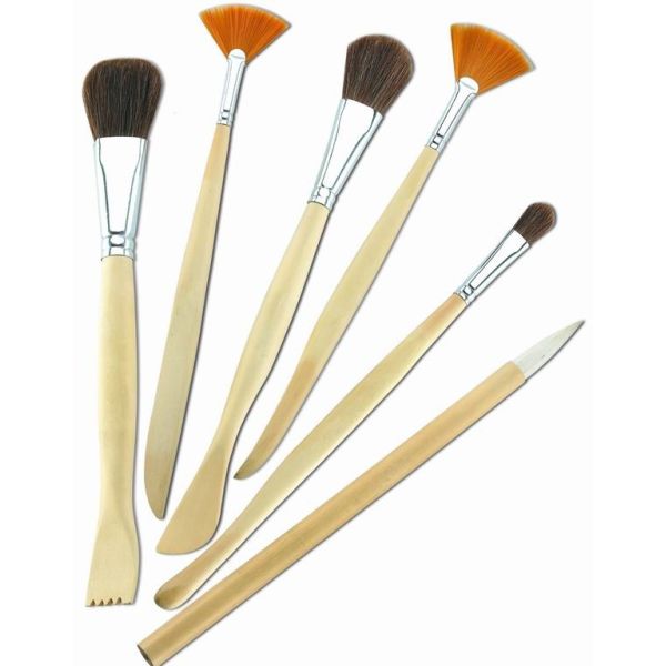 China Synthetic & Wool & Mixture Hair Artist Painting Brushes Set Aluminium Ferrule Handle factory