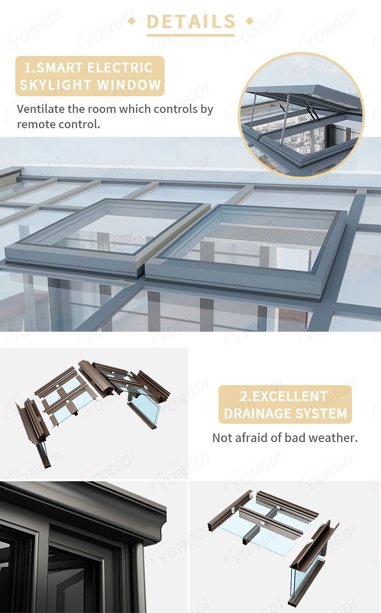 Tempered Glass Roof Sunroom Ultimate Veranda Upgrade With Polygon Roof Molding