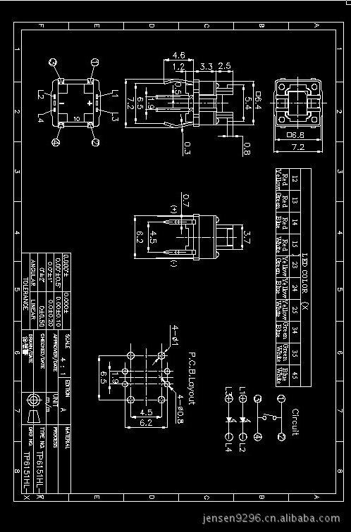 Led Tact Switch AST-1208T