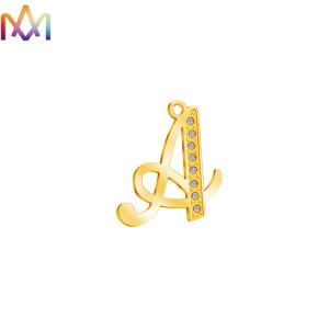 China Diamond Studded Gothic 26 PCS Alphabet Letter Pendant factory