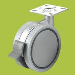 China supplier double wheel casters swivel plate caster big size 100mm
