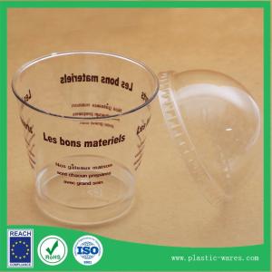 China transparent plastic disposable Ice Cream Cups with lids 180 ml factory