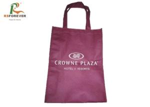 China Recycled Red Non Woven Shopping Bag Folding Tote Without Gusset Custom Made factory