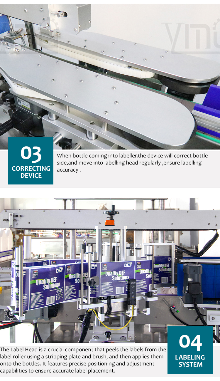 Flat Square Plastic Bottle Single Sticker One Side Label Applicator Machine Full Automatic