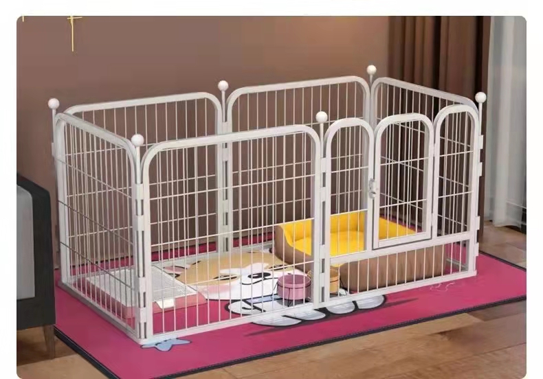 Portable Metal Folding Dog Kennels and Run Fence Panels Perfect for Outdoor Furniture