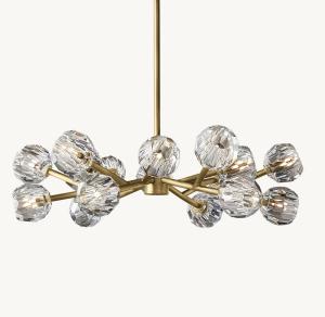 China Clear Glass Round Chandelier 36&quot; Classic Design for Indoor Spaces factory