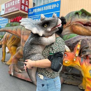 China Realistic Dinosaur Hand Puppet Customized For Dino Theme Park factory