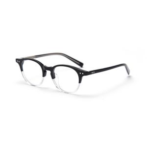 Male Acetate Frame Glasses Black SGS Spectacle Fashionable Optical Glasses