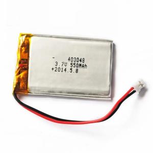 China IEC62133 3.7V 403048 Lithium Polymer Battery Pack 550mah 500times Cycle Life factory