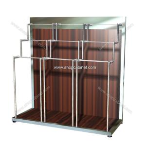 China New style stainless fashion displays steel clothes shelf for retail store factory