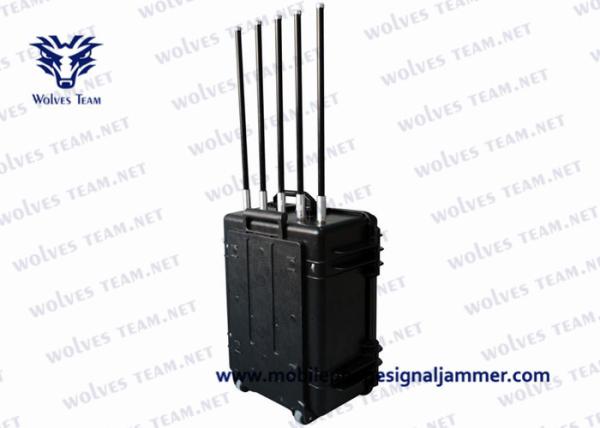 High Power RF Cell Phone Signal Jammer Waterproof 20 - 6000Mhz Vehicle Bomb