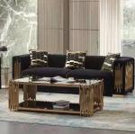 Modern Elegance: Stainless Steel Marble Dining Table For Homes
