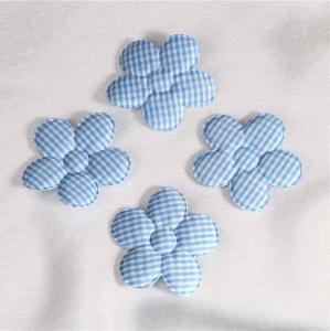 China Plaid Pattern Small Gingham Flower Heat Cut Border For Women Clothing factory