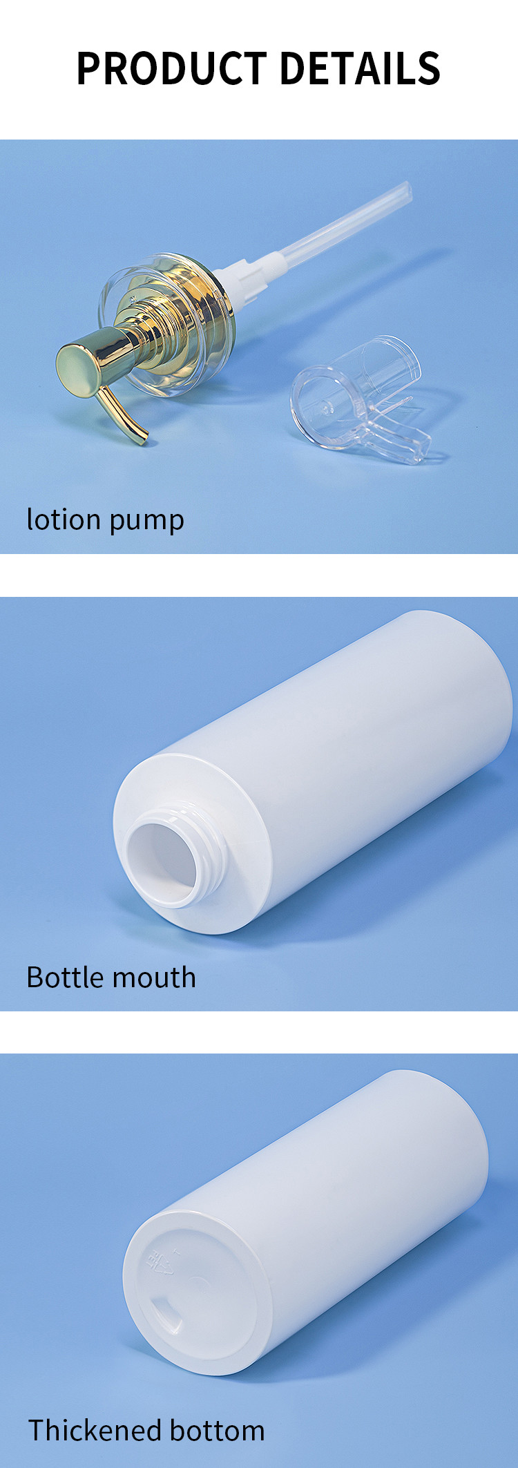 500ml Round Shampoo Pet Lotion Bottle For Cosmetic Packing
