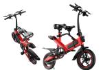 Lightweight Fold Up Electric Bike , Collapsible Electric Bike Max Speed 25kM / H