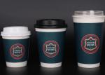 12oz Disposable Tea Cups With Lids For Coffee / Beverage , Promotional Logo