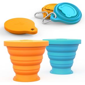 China 180ml 200ml 270ml 320ml Silicone Folding Camping Cup Customized Logo on sale