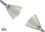 Soft White Large Fan Contour Flat Angled Blush Brush Cosmetic Makeup Brushes