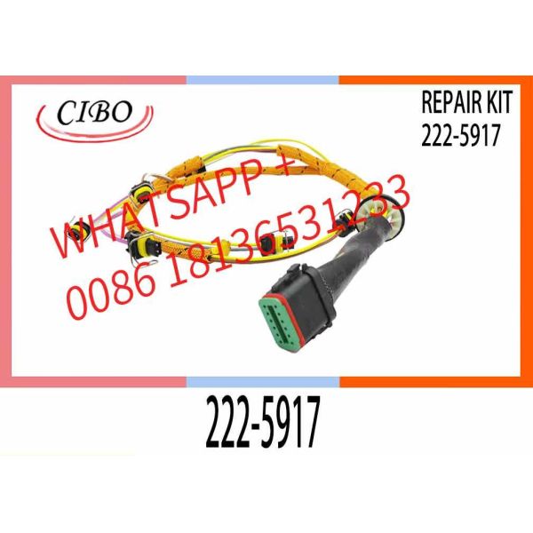 Excavator Standard Size E324D E325D E329D E323D C7 Nozzle Harness Engine Fuel Injector Wire Harness 222-5917