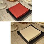 Degradable 3-Ply Colored Dinner Napkins , 25x25cm Square Paper Napkins