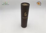 Gold Foil Printed Cardboard Cylinder Packaging / Paper Tube Packaging For Coffee