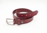 Brown / Red Color Stamped Leather Belt , Custom Leather Belts 3.3cm Width