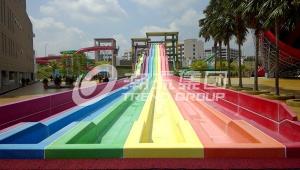 China General Water Park Custom Rainbow Water Slides High Speed Adult Plastic Water Slide factory