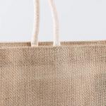 Brown Recycled Eco Friendly Jute Bags , Small Jute Hessian Shopping Bags