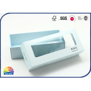 China Die Cut Window C1S Folding Paper Box Base And Lid For Socks Package on sale