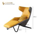 Modern leisure chair, high density foam, comfortable leather chair, living room