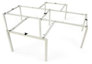 China 4 seater partition 50mm tubular metal table frame ,#210 factory
