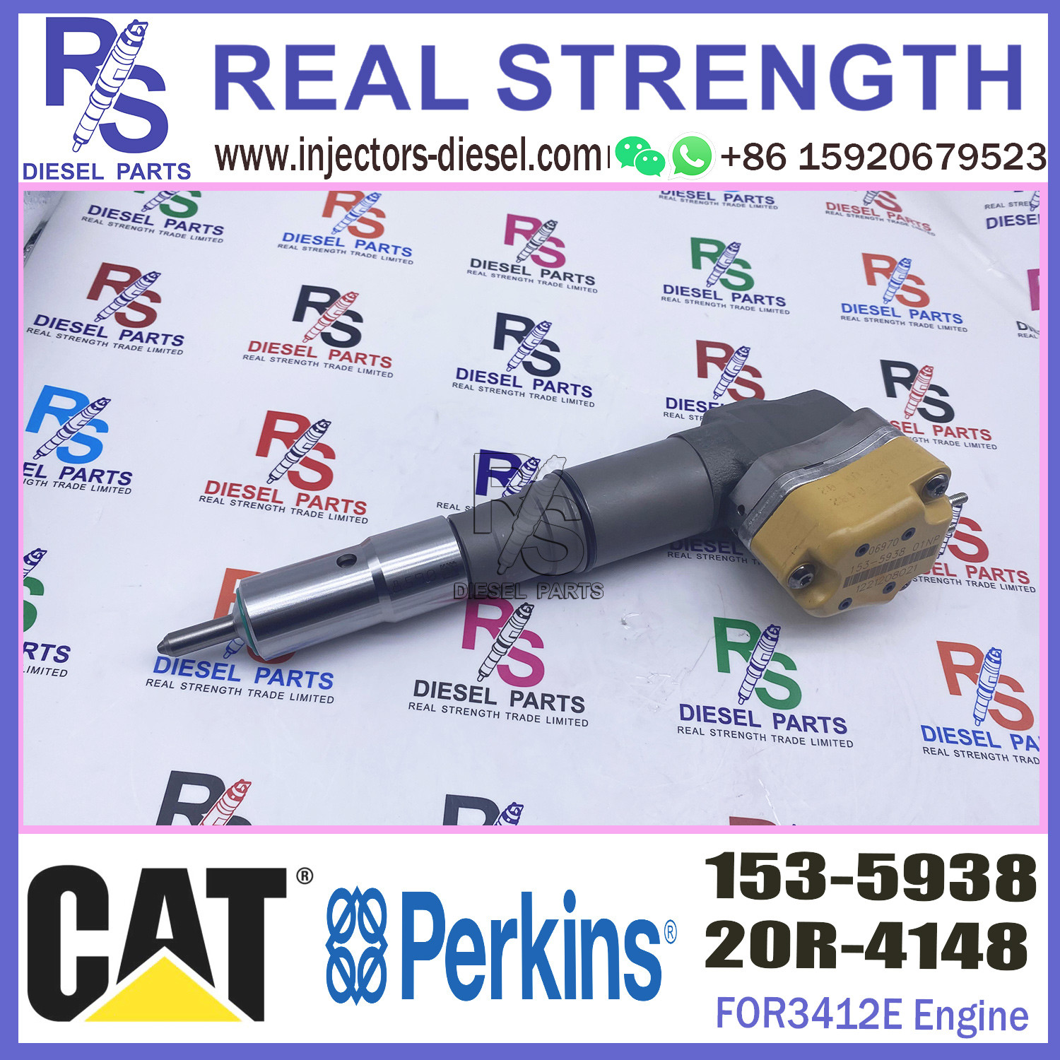 Diesel pump nozzle assembly common rail injector 153-5938 for diesel engine