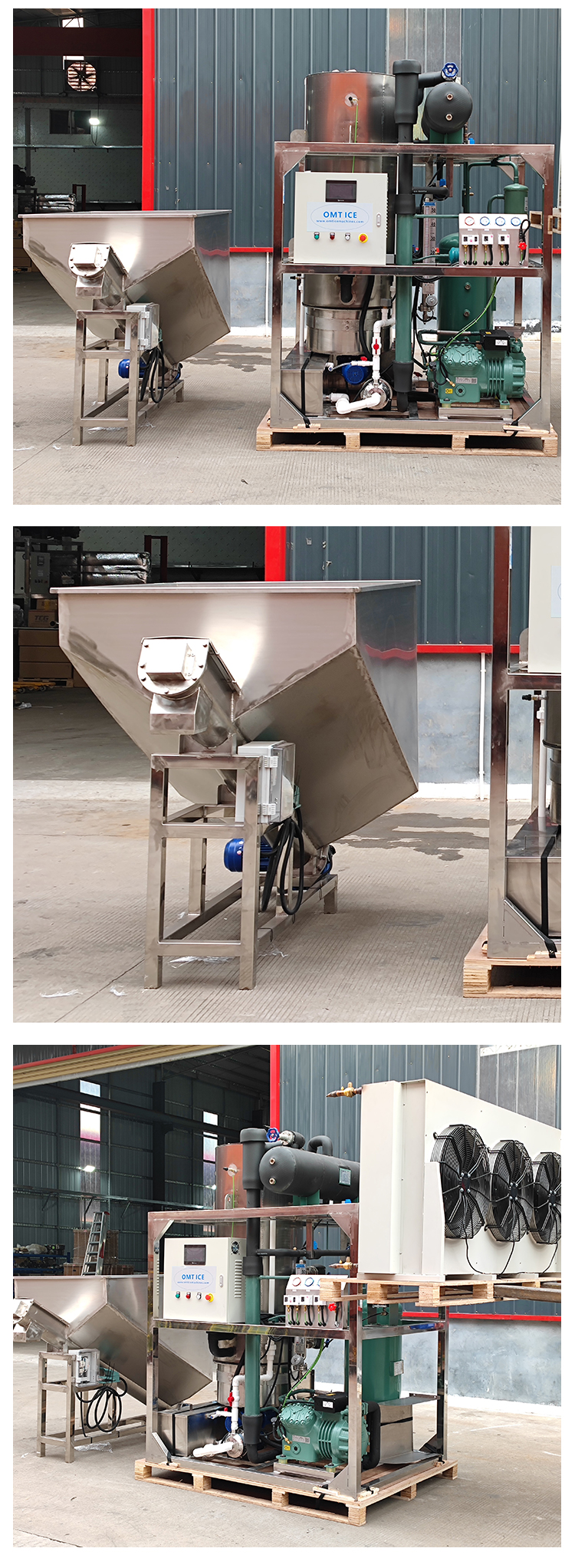 Tube Type Ice Maker Machine 5Ton Tube Ice Machine Refcomp Compressor 1900*1400*2450mm For Commercial