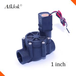 China 9-20V DC Latching 1 inch Plastic Electric Water Solenoid Valve 220V AC factory