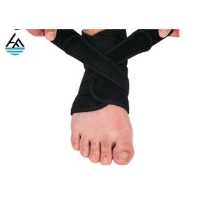 Black Compression Neoprene Ankle Wrap / Ankle Brace Support Stabilizer