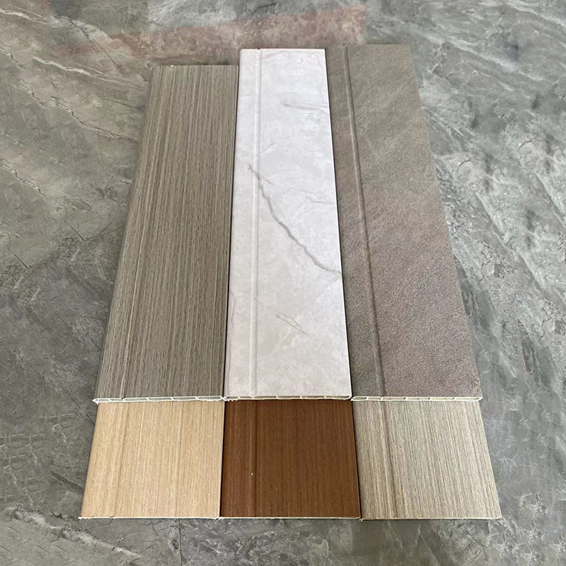 Indoor Square SPC Skirting Board Handscraped Deep Embossed EIR