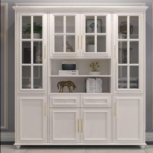 China Modern Glass Door Solid Wood Wardrobe For Bedroom Wardrobe Closets factory