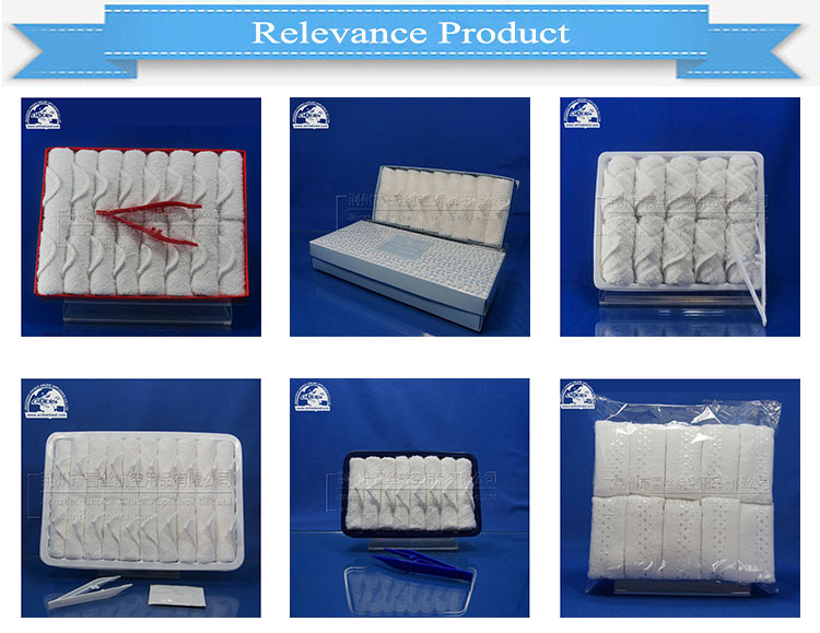 White disposable airline hot and cold towel