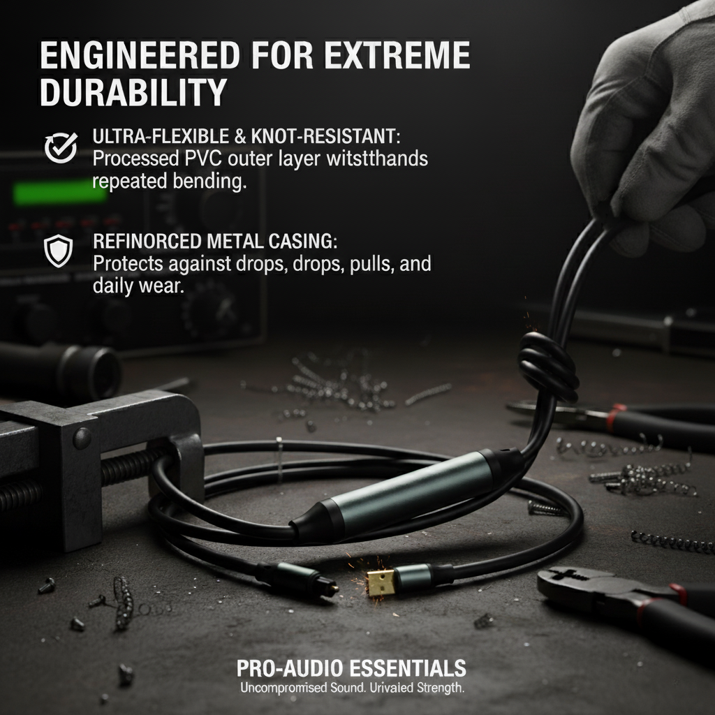 TOSLINK Optical to 3.5mm AUX Audio Cable Unidirectional Digital to Analog