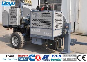 China Max 2x40kN Hydraulic Electric Tensioner Two Conductors Max 8Ton 77kw Cummins Engine German Rexroth / Dnish Danfoss Pump factory