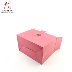 Custom Printed Pink E Flute Corrugated Box Varnish Plain Paper Cardboard Box