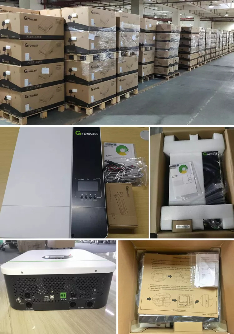 Growatt SPF 5000ES High Frequency On Off Grid Hybrid Solar Inverter 48v 3Kw 5Kw 5.5Kw 5000w 10Kw 12Kw Solar Inverter Price