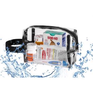 China Transparent Beauty Bag Water Resistant Cosmetic Bag with Zipper and Handle factory