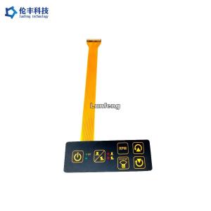 China Red Green LED Tactile Membrane Switch Keypad FPC Circuit 3M Adhesive factory